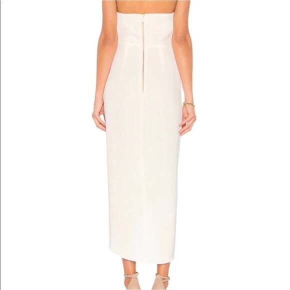 SHONA JOY Knot Draped Ivory Dress Sz. 2 - Picture 2 of 8